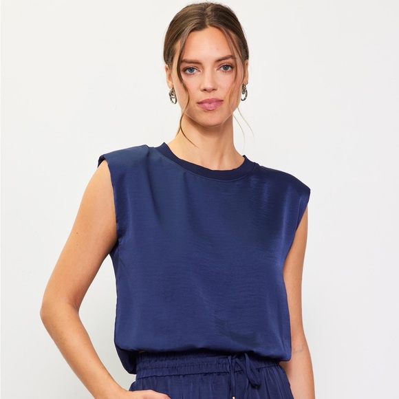 Satin Bubble Muscle Tank - Picture 1 of 1